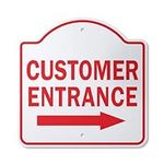 Customer Entrance Right Arrow 14" x