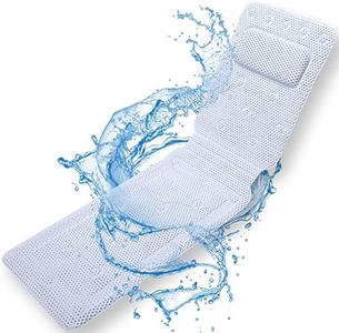 Bath Pillow Full Body, SurSoul Quick-Drying Spa Pillow for Tub, Bathtub Pillow with Soft PVC, Bath Bed with Suction Cups