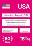 USA SIM Card for Travel to the USA. PrePaid. T-Mobile network with Unlimited Data, Calls and Texts. Upgraded 5G SIM Card! (12 Day)