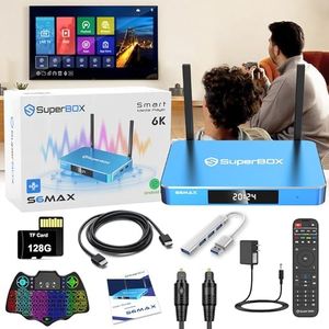 The Latest Version of ESPBOP S-6 M-a. x Comes with 4 + 64GB Super Storage, 128GB TF Card, Mini Keyboard, Voice Remote, 3.0 USB Hub, HD Cable, User Guide
