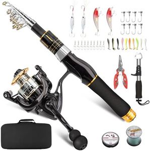 BalanZze Fishing Rod and Reel Combo,Telescopic Fishing Pole with Fishing Lures,Suitable for Beginners and Universal in All Waters.