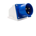 Blue Industrial Plug & Sockets MASO 16A 220v IP44 3 pin Industrial Site Plug & Wall Socket Waterproof IP44 Plug Connector Socket 2P+Earth Male/Female (#513)