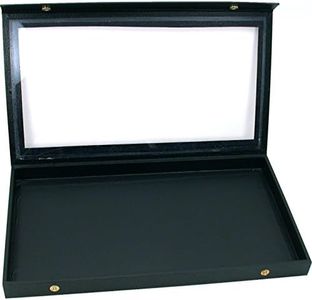 32 Earring Jewellery Display Case Clear Top Black New