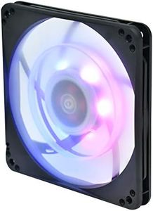 Silverstone SST-FW124-ARGB - FW Series Quiet Computer Case Cooling Fan 120mm PWM, Transparent Blade with Black Frame, Ball Bearing, ARGB LED