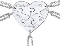 Family Puzzle Necklace for 5 Person