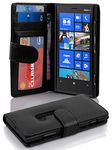 Cadorabo Book Case compatible with Nokia Lumia 920 in MIDNIGHT BLACK - with Magnetic Closure and 3 Card Slots - Wallet Etui Cover Pouch PU Leather Flip