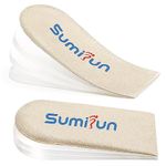 Heel Lift Inserts for Women Shoes - Sumifun 4-Layer 1 Inch Adjustable Orthopedic Gel Shoe Lifts for Leg Length Discrepancies Heel Pain Achilles Tendonitis (Size L, 1 Pair)