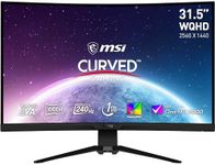 MSI MAG 325CQRXF 31.5 Inch WQHD Curved Gaming Monitor - 1000R, 2560 x 1440 Rapid VA Panel, 240 Hz / 1ms, 115% sRGB, DisplayHDR 400, Adaptive Sync, Mystic Light - DP 1.4a, HDMI 2.0, USB Type-C