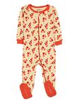 Leveret Kids Pajamas Baby Boys Girls Footed Pajamas Sleeper 100% Cotton (Size 6-12 Months-5 Toddler), Fox, 3T