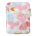 MoKo 6-7 Inch Kindle Sleeve Bag, Protective Nylon Cover Compatible with Kindle Paperwhite 2021, Fire 7 2022, All-New Kindle/Kids (11th Generation) 2022, Kindle Oasis E-Reader, Tropical Leaf