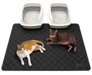 Conlun Cat Litter Mat Litter Trapping Mat, 47 x 35 Inches, Premium Durable PVC Grid Mesh with Scatter Control, Non-Slip, Less Waste Cat Litter Box Mat, Urine Waterproof, Washable Easy Clean