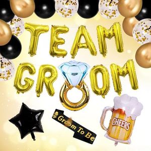 Bachelor Party Decorations for Men – Bachelor Party Favors for Men – Bachelor Party Supplies – Bridegroom To Be Sash Balloon – Bachelor Party Gifts Games Batchlor Party Decorations Funny Naughty