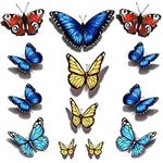 Tatodays 24 pcs Butterfly 3D tempor