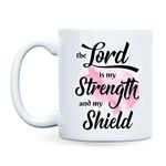 AR Creative The Lord is My Strength - Inspirational Bible Verse Printed Mug, Bible Quotes, Christian Quote Coffee Mug for Gifting, Gift Idea for Any Occasions