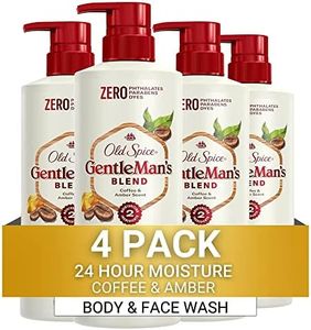 Old Spice Men's Body Wash GentleMan's Blend Coffee & Amber, 16.9 oz, Pack of 4