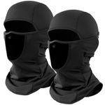 WTACTFUL Balaclava Face Mask Men, Ski Mask for Men Summer Breathable Windproof Lightweight for Cycling Motorcycle Skiing Snowboarding Winter Hot Weather 2 Pack Black