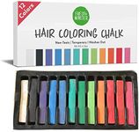 Fresh Monster Temporary Hair Coloring Chalk 12 Bright Colors Washes Out Easily Girls and Boys Non-Toxic and Safe for All Ages, Hair Colors and Textures Great Gift Idea