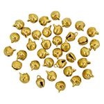 Embroiderymaterial Ghungroo Jingle Bell Beads for Craft, Hanging and Jewellery Making (100 Pieces, Golden)