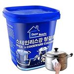 Stainless Steel Cleaning Paste 500g,powerful Cookware Rust Removal Cleaning Paste,kitchen Stainless Steel Cleaner,decontamination Paste for Cleaning the Bottom of the Pot (200g)