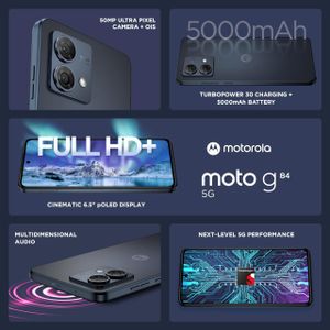 Motorola G84 5G Smartphone, 12GB RAM 256GB – Midnight Blue