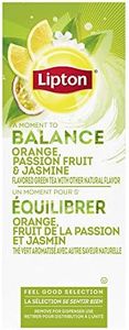 Lipton Green with Orange, Passion Fruit and Jasmine Enveloped Hot Tea Bags Made with Tea Leaves Sourced from Rainforest Alliance Certified Farms, 28 Count, Pack of 6