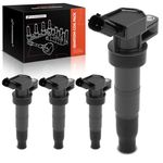 A-Premium Ignition Coils Pack Replacement for Hyundai Santa Fe Sonata Tucson Equus Genesis Kia Optima Borrego Forte Sorento Sportage 2.0L 2.4L 4.6L 5.0L 4-PC Set