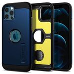 Spigen Tough Armor Back Cover Case Compatible with iPhone 12 Pro/12 (TPU + Poly Carbonate | Navy Blue)