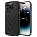 Spigen Liquid Air Back Cover Case for iPhone 14 Pro Max, Durable Protection, Air Cushion Technology - TPU | Matte Black