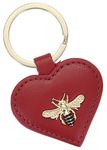 Mala Leather Mason Collection Leather Keyring 5154_27 Red