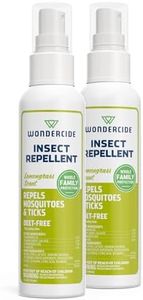 Wondercide - Mosquito, Tick, Fly, and Insect Repellent with Natural Essential Oils - DEET-Free Plant-Based Bug Spray and Killer - Safe for Kids, Babies, and Family - Lemongrass 2-Pack of 4 oz Bottle