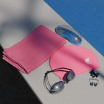 Lifelong Swimming Combo Kit for Women - Swim Cap, Swimming Goggles with Earplug Attached, Nose Clip & Microfibre Towel - Easy Fit Swimming Accessories - Waterproof Swimming Cap - Anti-Fog Swim Glasses