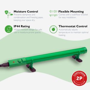 Hylite Ecoheater 500mm 55W – Low Energy Green Tube Heater