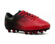 zephz Wide Traxx Soccer Cleat, Black/Space Cherry, 6.5 X-Wide