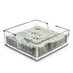 LEVIMETREE Acrylic Napkin Holder for Table - Napkin Holders for Paper Napkins, Acrylic Guest Towel Holder for Restaurant, Kitchen Napkin Holder for Table - 7”x7”x2.5” Inside Size