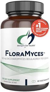 Designs for Health FloraMyces 500mg Saccharomyces Boulardii Probiotic - Gut Health Supplements - Shelf-Stable Digestive Probiotics for GI Health - Dairy-Free, Vegan Probiotic (60 Capsules)
