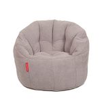 Couchette® Papillon XXXL Filled Bean Bag Chair in Pink Swan Sherpa (Filled with Beans, Wool)