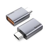 Syntech USB C to USB Adapter 2 Pack, 10Gbps USB 3.2 Gen 2 Fit Side by Side, USB C Male to USB A 3.2 Female Adapter Compatible with iPhone 15 Pro Max/iPad/iMac/MacBook Pro and Thunderbolt 4/3 Devices