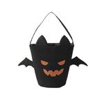 Aligbbner Bat Halloween Candy Bags, Candy holder Halloween Trick or Treat Bags Sweets Bags Halloween Party Bags for Kids Party Black Goodie Bags for Kids