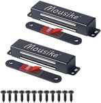 Mousike Magnetic Door Catch Heavy Duty 40KG Stainless Steel Door Magnets with Strong Magnetic for Kitchen Cupboard Wardrobe Closet Cabinet Door Latch (Black 2 Pack)