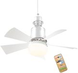 Ceiling Fan Light | Ceiling Fans with Lights | 30w Light Fan Ceiling | E27 Bayonet Fan Light | Screw in Ceiling Fans Lights | 3 Speeds 3 Colors | Light Bulb Fan for Bedroom, Living Room