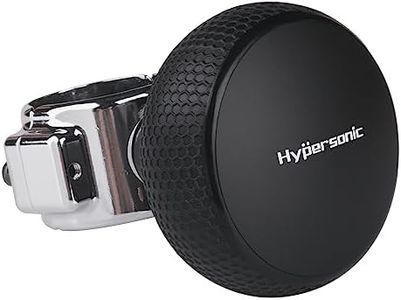Hypersonic Steering Wheel Spinner Knob - Compatible with Standard Steering Wheels - Smooth Suicide Knob for Car, Tractor, Mower, Boat and Maneuver (Black)