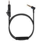 kwmobile Headphone Cable for Bose QuietComfort 15-150cm Replacement Cord with Microphone + Volume Control - Black