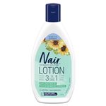 Nair 3-In-1 Hair Removal Lotion for Sensitive Skin with Sunflower Seed Oil, 175-ml