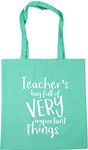 Hippowarehouse Teacher's Bag Full of Very Important Things Tote Shopping Gym Beach Bag 42cm x38cm, 10 litres