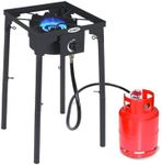 CAMPLUX Propane Burner 75,000 BTU, Single Gas Burners, Outdoor Stove for Home Brewing, Turkey Fry, Maple Syrup Prep