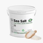 Grow Chem Natural Sea Salt (10KG Bucket) - Salt Grinder Refill - Pure Coarse Salt Crystals, Food Grade Salt for Cooking, Curing, Baking & Exfoliating – Antifungal & Anti-Bacterial - Additive Free