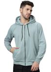 Wear Your Opinion Men's Plus Size Fleece Zipper Hoodie Jacket(5XL, Mint)