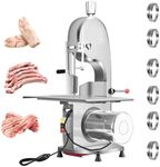 1500W Electric Bone Saw Machine, 0-7 Inch Cutting Thickness,Frozen Meat Cutter,Commercial Bandsaw Machine, for Chicken Fish Trotter Beef Spareribs, Equipped with 6 Saw Blades, Sawing Speed 15m/s