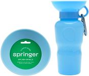 Springer Sky Blue Classic Water Bottle (22oz) and Splash Shield Bundle