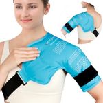 Comfytemp Shoulder Ice Pack Wrap Rotator Cuff Cold Therapy, FSA HSA Eligible, Reusable Shoulder Brace, Gel Ice Packs for Injuries, Hot Cold Compression for Pain Relief, Gift for Recovery after Surgery